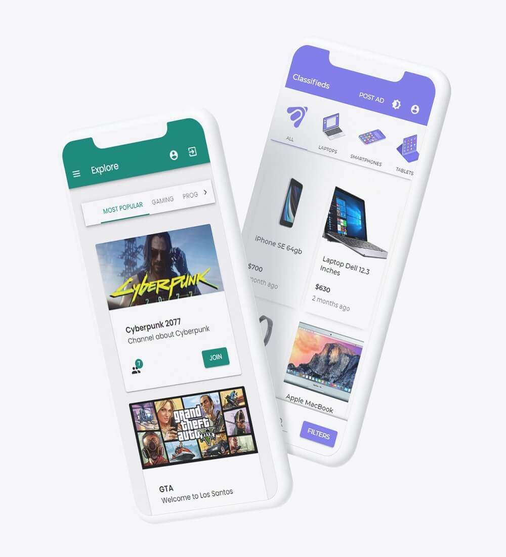 Website mockups